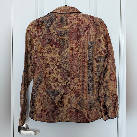 Coldwater Creek Jacket Antique Paradox Print Blazer - Picture 5 of 7